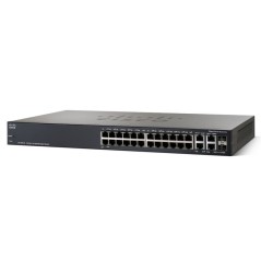 Cisco Cisco SF300-24P (SRW224G4P) L3-Managed POE Switch 24 Port 10/100Mbps 4 Port Gigabit รองรับ Static Routing พร้อม POE 12Port
