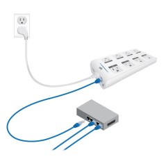 Ubiquiti Ubiquiti mPower-Pro ปลั๊กไฟฟ้า 8 Outlet ควบคุมผ่านเครือข่าย mFi Controller พร้อม Wireless