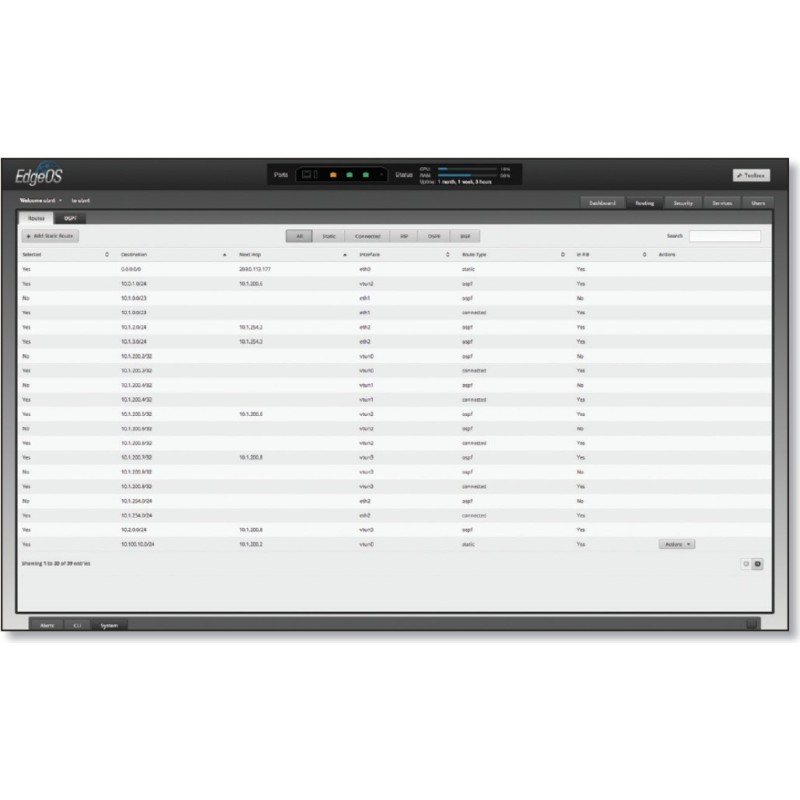 Ubiquiti EdgeRouterLite ERLite3 Router 3 Port Giagbit, VPN, QOS