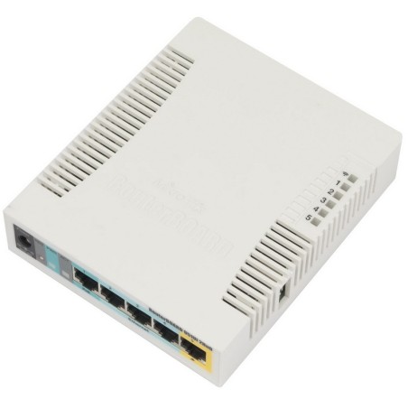 Mikrotik RouterBoard RB951Ui-2HnD CPU 600MHz OS Lv.4  5 Port POE Wireless 802.11n 2.4GHz กำลังส่ง 1W