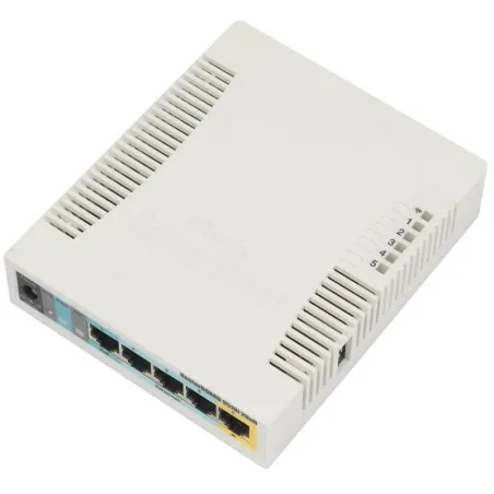 Mikrotik RouterBoard RB951Ui-2HnD CPU 600MHz OS Lv.4 5 Port POE Wireless 802.11n 2.4GHz กำลังส่ง 1W