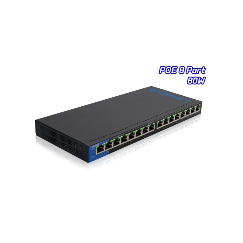 Linksys Linksys LGS116P POE Gigabit Switch 16 Port ความเร็ว 10/100/1000 Mbps พร้อม Poe 8 Port เคสเหล็ก