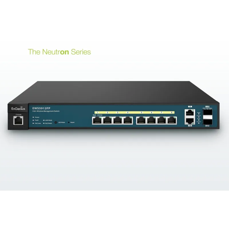 EnGenius EWS5912FP Neutron Managed L2 Gigabit POE Switch ขนาด 8 Port จ่ายไฟสูงสุด 130W