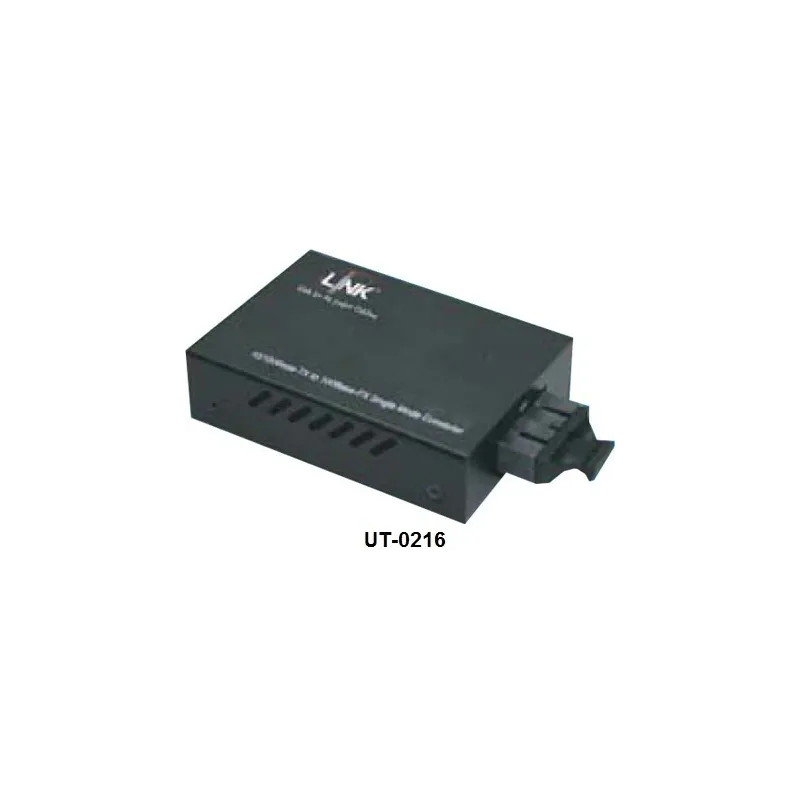 Link UT-0216 Mini Media Converter แปลงจาก RJ-45 เป็นสาย Fiber Optic แบบ MultiMode หัวต่อแบบ SC ระยะทาง 2 กิโลเมตร