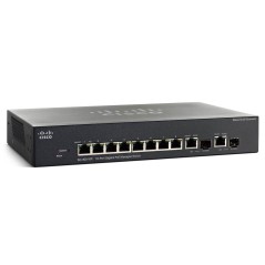 Cisco Cisco SG300-10P (SRW2008P) L3-Managed Switch 8 Port Gigabit 2-Port SFP/mini-Gbic รองรับ Static Routing พร้อม POE