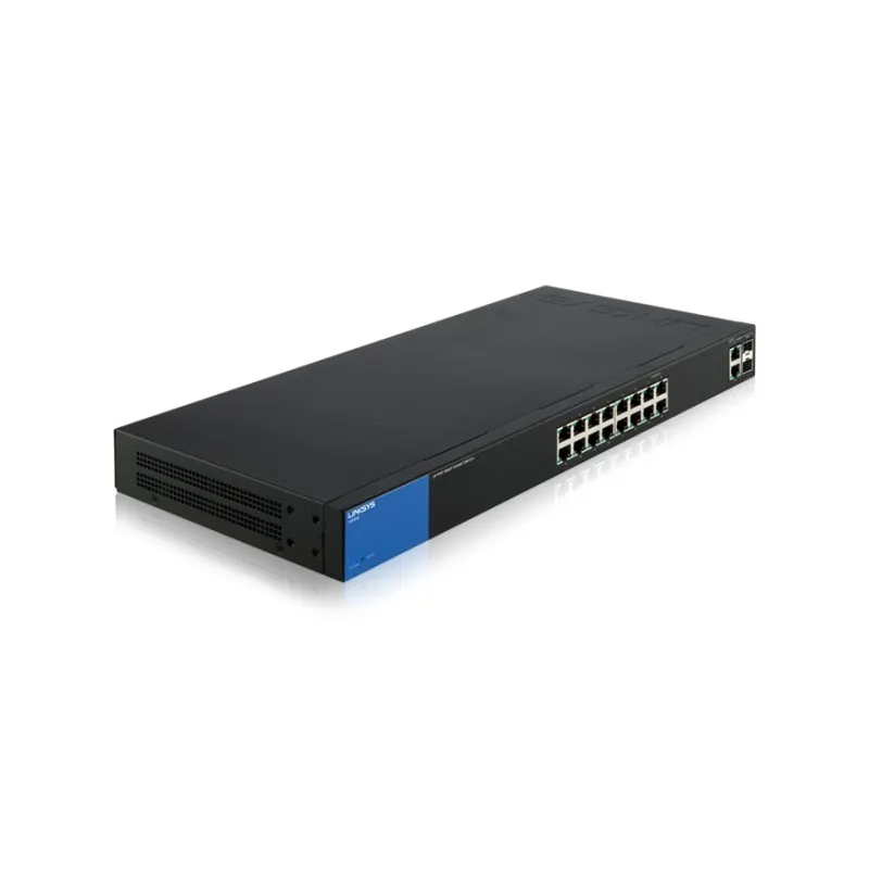 Linksys LGS318 L2-Managed Gigabit Switch 16 Port, 2 Port SFP รองรับ VLANs, Link Aggregation ควบคุมผ่าน WebView