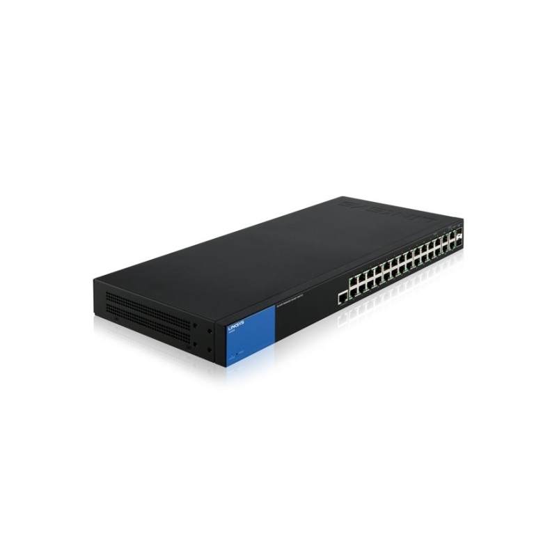 Linksys LGS528 L3-Managed Gigabit Switch 26 Port, 2 Port SFP รองรับ Static Routing, VLANs ควบคุมผ่าน Browser