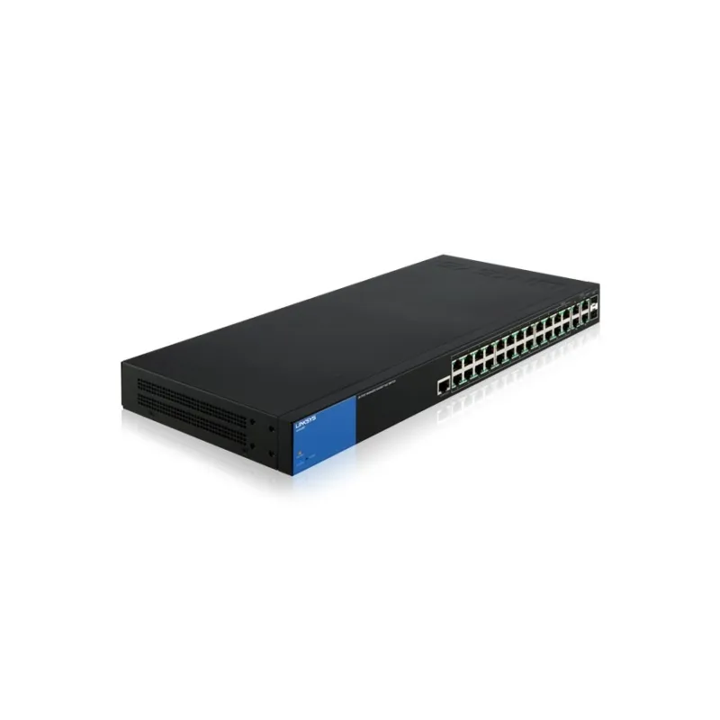 Linksys LGS528P L3-Managed Gigabit Switch 26 Port, 2 Port SFP รองรับ Static Routing, VLANs พร้อม POE 24 Port