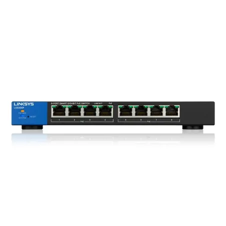 Linksys LGS308P L2-Managed Gigabit POE Switch 8 Port รองรับ VLANs, Link Aggregation ควบคุมผ่าน WebView