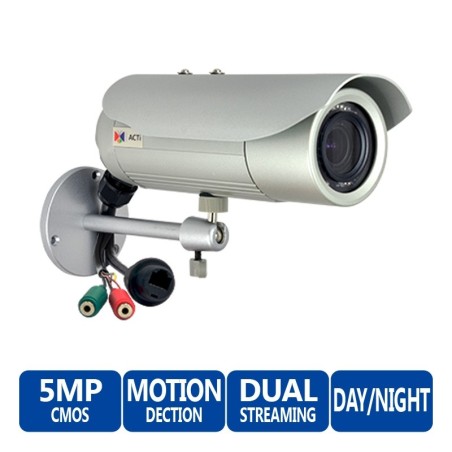 ACTi Bullet E43B 5MP Day/Night Indoor/Outdoor IP-Camera with Varifocal Lens