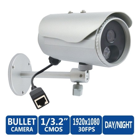ACTi Bullet D32 3MP Day/Night, Adaptive IR, Fixed lens, f4.2mm/F1.8, H.264, 1080p/30fps, DNR, IP66