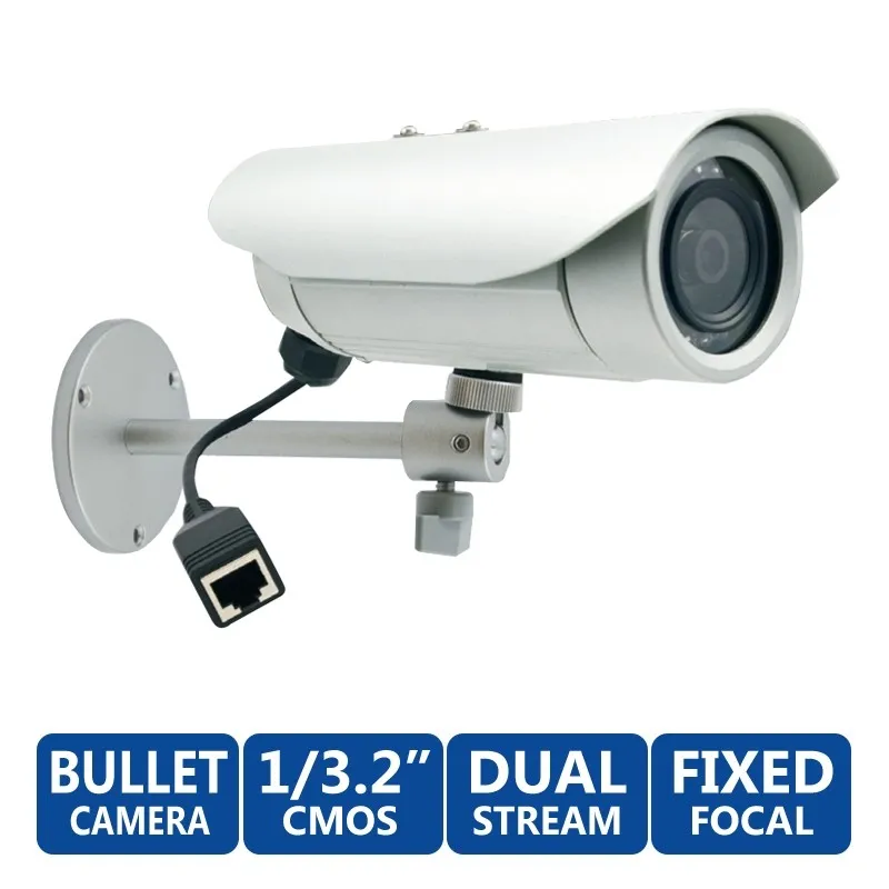 ACTi Bullet E32A ความละเอียด 3MP ภายนอกอาคาร Day/Night Adaptive IR, Dual Media Streams