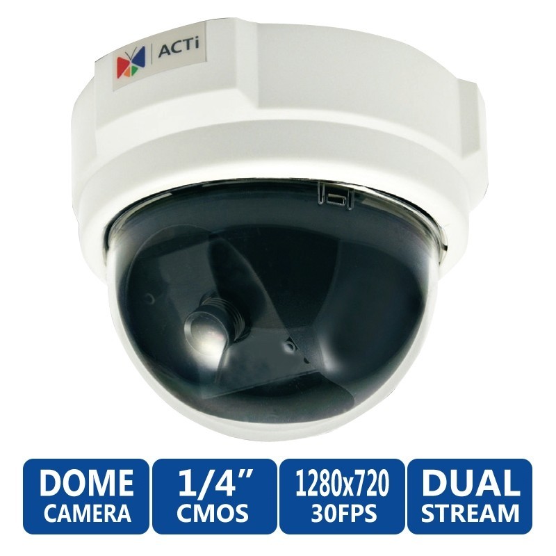 ACTi Dome D51 1MP Indoor Camera, Fixed Lens รองรับ POE