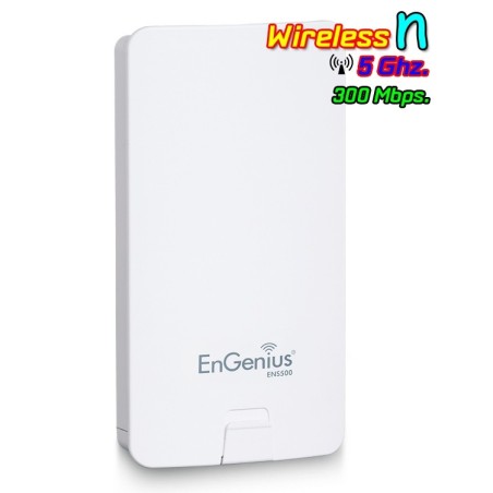 Engenius ENS500 Accees Point ภายนอกอาคาร ความถี่ 5GHz ความเร็ว 300Mbps กำลังส่ง 400mW เสา 10dBi