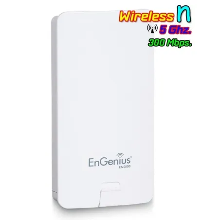 Engenius ENS500 Accees Point ภายนอกอาคาร ความถี่ 5GHz ความเร็ว 300Mbps กำลังส่ง 400mW เสา 10dBi