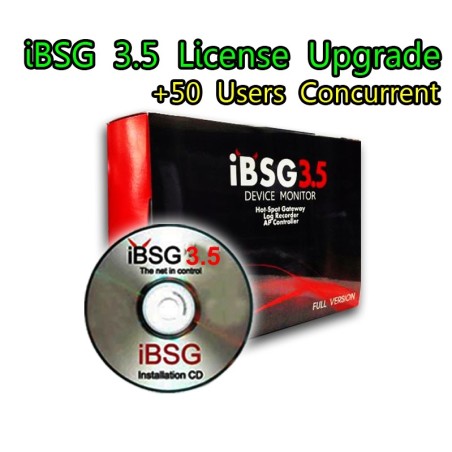 iBSG 3.5 License Upgrade-50 เพิ่ม Users อีก 50 Users Concurrent สำหรับ iBSG Software และ The Box