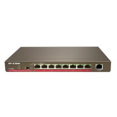 IP-COM F1109P POE Switch 9 Port ความเร็ว 10/100Mbps จ่ายไฟ POE 802.3af จำนวน 8 Port รวม 120W ทำ VLAN ด้วย Dib SW.