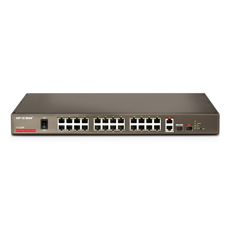 IP-COM F1226P L2-Managed POE Switch 24 Port 10/100Mbps 2SFP