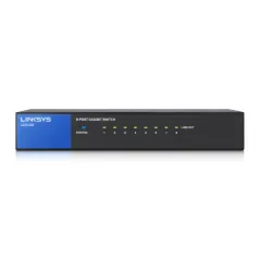 Linksys LGS108 Gigabit Switch 8 Port แบบ Desktop ความเร็ว 10/100/1000 Mbps เคสเหล็ก