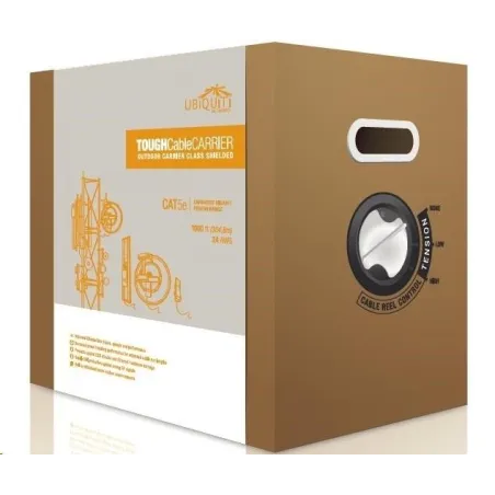 Ubiquiti TOUGH Cable-Carrier สายนำสัญญาณ STP แบบมี Shield สำหรับติดตั้งนอกอาคาร มาตรฐาน CAT5E ป้องกันสัญญาณรบกวนและ ESD