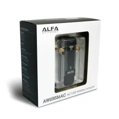 ALFA AWUS036AC Wireless USB Adapter แบบ Dual-Band 2.4/5 GHz มาตรฐาน AC ความเร็วสูงสุด 867Mbps เสา 2 ต้น 