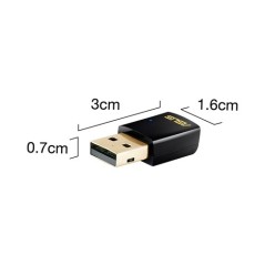 ASUS USB-AC51 Wireless USB Adapter มาตรฐาน AC แบบ Dual-Band 2.4/5 GHz ความเร็วสูงสุด 150/433Mbps 