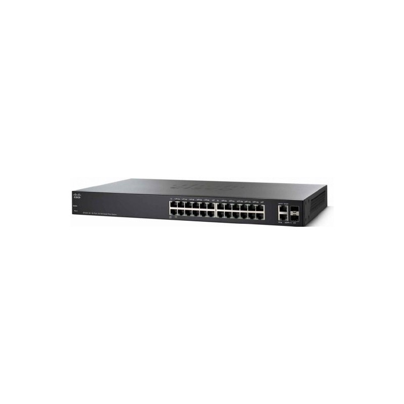 Cisco SF220-24 Smart Plus L2-Managed Switch 24 Port 10/100Mbps, 2 Port SFP ควบคุมผ่าน Web