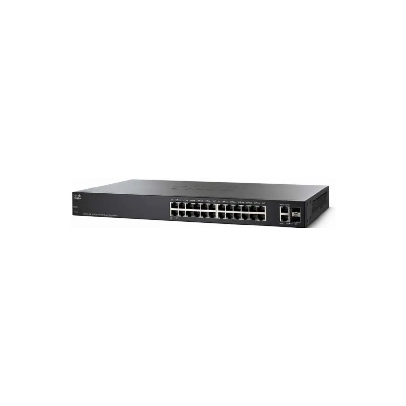 Cisco SF220-24P Smart Plus L2-Managed POE Switch 24 Port 10/100Mbps, 2 Port SFP ควบคุมผ่าน Web