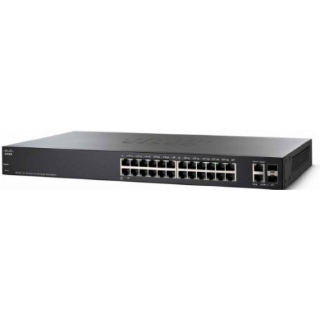 Cisco SF220-24P Smart Plus L2-Managed POE Switch 24 Port 10/100Mbps, 2 Port SFP ควบคุมผ่าน Web