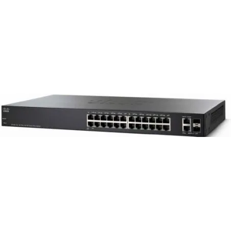 Cisco SF220-24P Smart Plus L2-Managed POE Switch 24 Port 10/100Mbps, 2 Port SFP ควบคุมผ่าน Web