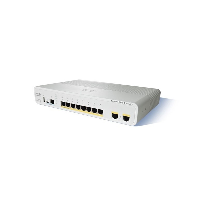 Cisco Catalyst 2960C compact switches WS-C2960CG-8TC-L 8 Port Gigabit, 2 x Dual Uplink, LAN Base
