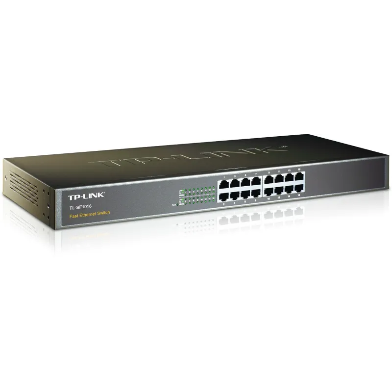 TP-LINK TL-SF1016 Unmanaged Rackmount Switch ขนาด 16 port ความเร็ว 10/100Mbps