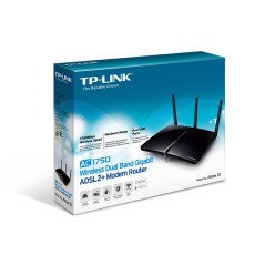 TP-Link Archer D7 AC1750 ADSL Modem Wireless Router แบบ Dual-band 2.4/5GHz มาตรฐาน AC ความเร็วสูงสุด 1300Mbps Port Gigabit