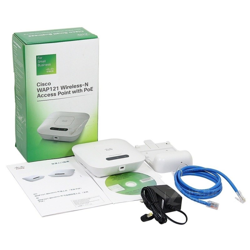 Cisco WAP121EK9 Wireless Access Point มาตรฐาน 802.11N 2.4GHz 300M...