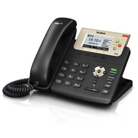 Yealink SIP-T23G โทรศัพท์แบบ IP (IP-Phone) จอ LCD รองรับ 3 SIP Account, HD Voice , Port Gigabit รองรับ POE