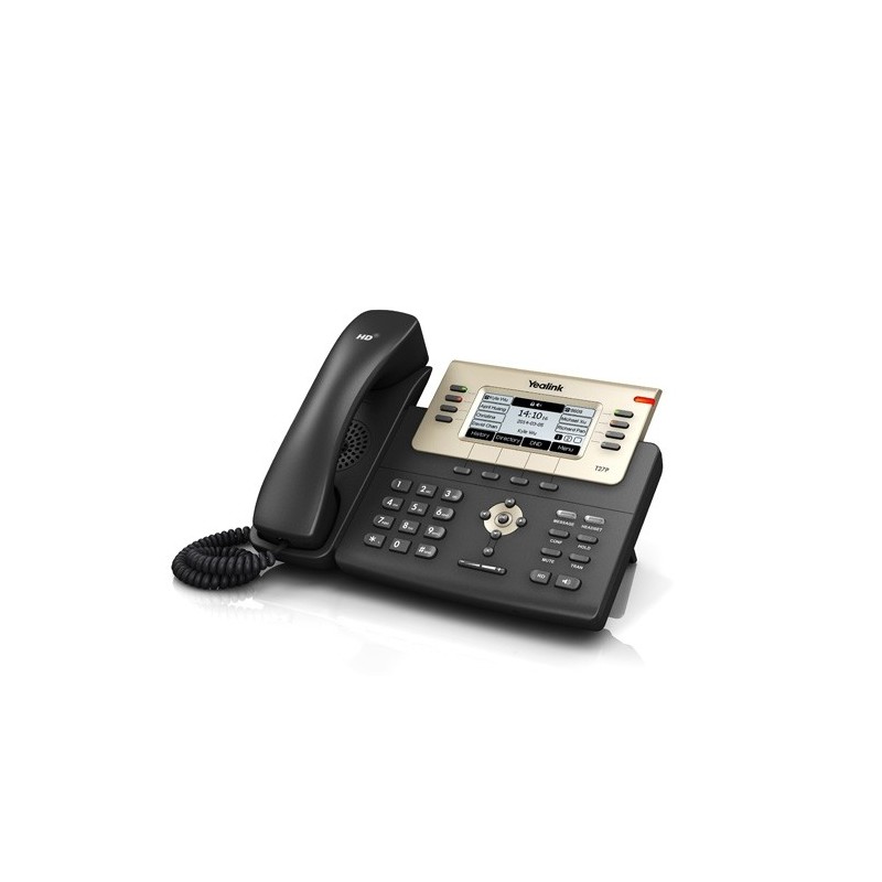 Yealink SIP-T27P โทรศัพท์แบบ IP (IP-Phone) จอ LCD รองรับ 6 SIP Account, HD Voice พร้อม Adapter รองรับ POE