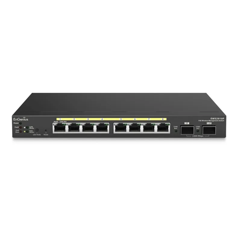 EnGenius EWS2910P Neutron Managed L2 Gigabit POE Switch ขนาด 8 Port จ่ายไฟสูงสุด 61.6W