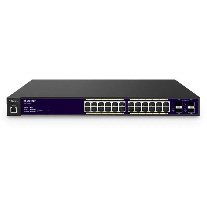 Engenius EGS7228FP L2-Manage POE Gigabit Switch 24 Port จ่ายไฟ POE 802.3af/at 370W, 4xSFP รองรับ VLAN, QOS