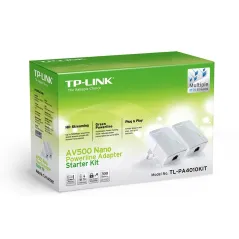 TP-Link TL-PA4010 Kit อุปกรณ์ Powerline Adapter เชื่อมเครือข่าย Network ผ่านสายไฟฟ้าในบ้าน ระยะไกลสุด 300 เมตร