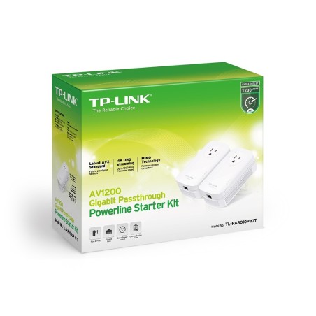 TP-Link TL-PA8010 Kit อุปกรณ์ Powerline Adapter เชื่อมเครือข่าย Network ผ่านสายไฟฟ้าในบ้าน ระยะไกลสุด 300 เมตร