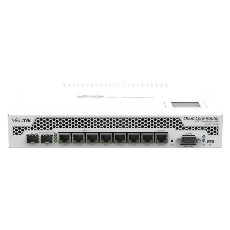 Mikrotik CCR1009-8G-1S-1S+PC Cloud Core Router CPU 9Core 1GHz Ram 2GB, 8 Port Giagbit, 1 Port SFP+