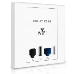 IP-COM W30AP Wall Plate Access Point 2.4 ความเร็ว 300Mbps, Lan 2 Port ,1 Port USB รองรับ POE