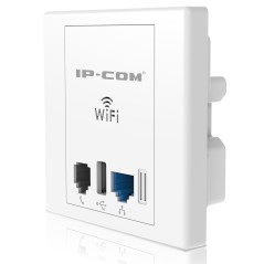 IP-COM W30AP Wall Plate Access Point 2.4 ความเร็ว 300Mbps, Lan 2 Port ,1 Port USB รองรับ POE