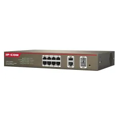 IP-COM S3300-10-PWR-M Web Smart PoE Switch 8 Port 10/100Mbps, 2 Port Gigabit จ่ายไฟ POE 802.3at/af 8 Port