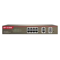 IP-COM S3300-10-PWR-M Web Smart PoE Switch 8 Port 10/100Mbps, 2 Port Gigabit จ่ายไฟ POE 802.3at/af 8 Port