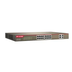 IP-COM S3300-18-PWR-M Web Smart PoE Switch 16 Port 100Mbps, 2 Port Gigabit, POE 230W