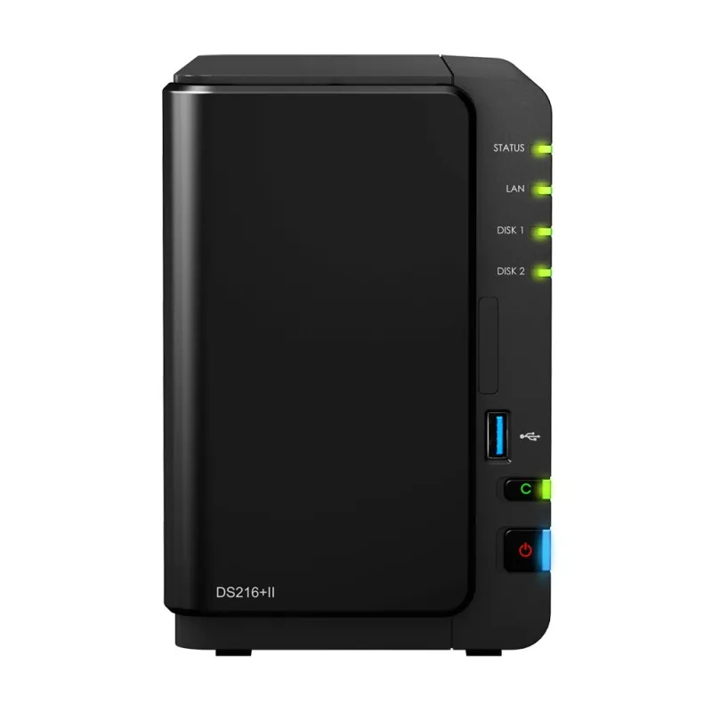 Synology DS216+II Network Attatch Storage ขนาด 2Bay สูงสุด 16TB ( 2 x 8TB) รองรับ Media Streaming, iTune Server, Load Bit