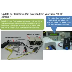 Power Switch PUS051D-24V Passive POE Switch 5 Port 10/100Mbps จ่ายไฟ 4 Port 24VDC-3A สูงสุด 72W