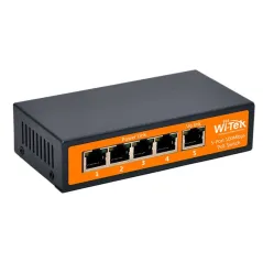 Wi-Tek WI-PS105-24V Passive POE Switch 5 Port 10/100Mbps จ่ายไฟ 4 Port 24VDC 24W กำลังไฟสูงสุด 72W