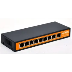 Wi-Tek WI-PS109-24V Passive POE Switch 9 Port 10/100Mbps จ่ายไฟ 8 Port 24VDC 24W กำลังไฟสูงสุด 120W